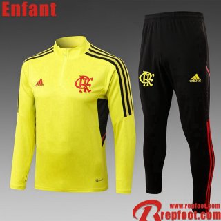 Survetement de Foot Flamengo jaune Enfant 22 23 TK519