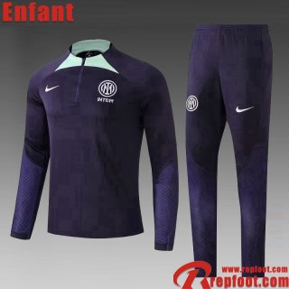 Survetement de Foot Inter Milan bleu Enfant 22 23 TK526