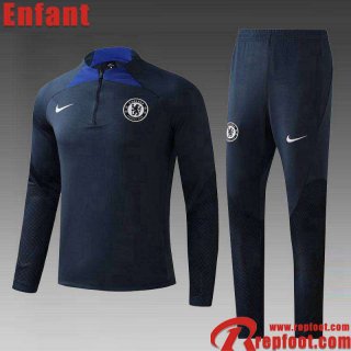 Survetement de Foot Chelsea bleu marine Enfant 22 23 TK527