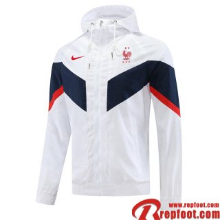 Coupe Vent - Sweat a Capuche France Blanc Homme 22 23 WK219