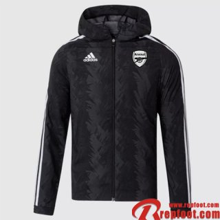 Coupe Vent - Sweat a Capuche Arsenal noir Homme 22 23 WK235