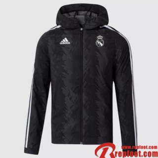 Coupe Vent - Sweat a Capuche Real Madrid noir Homme 22 23 WK237
