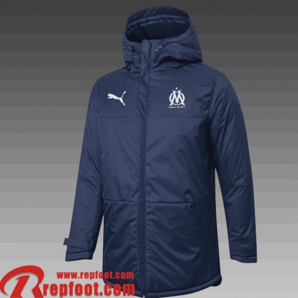 Marseille Doudoune Foot bleu Homme 2021 2022 DD64