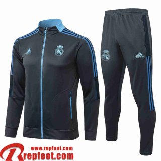 Real Madrid Veste Foot Gris foncé Homme 2021 2022 JK246