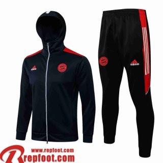 Bayern Munich Veste Foot - Sweat A Capuche noir Homme 2021 2022 JK256