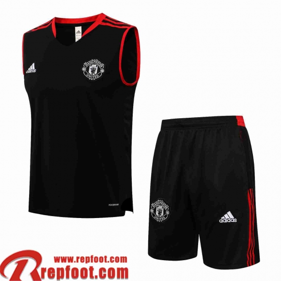 Manchester United Sans manches noir Homme 2021 2022 PL225