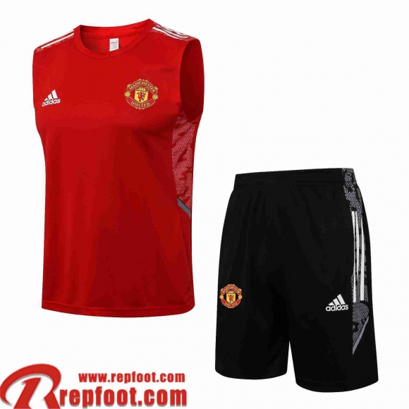 Manchester United Sans manches rouge Homme 2021 2022 PL228