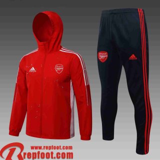 Arsenal Coupe Vent - Sweat a Capuche rouge Homme 2021 2022 WK31