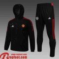 Manchester United Coupe Vent - Sweat a Capuche noir Homme 2021 2022 WK34