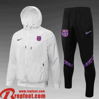 Barcelone Coupe Vent - Sweat a Capuche blanc Homme 2021 2022 WK41