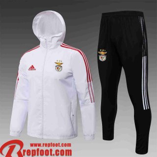 Benfica Coupe Vent - Sweat a Capuche blanc Homme 2021 2022 WK44