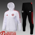 Manchester United Coupe Vent - Sweat a Capuche blanc Homme 2021 2022 WK45