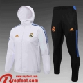 Real Madrid Coupe Vent - Sweat a Capuche blanc Homme 2021 2022 WK46