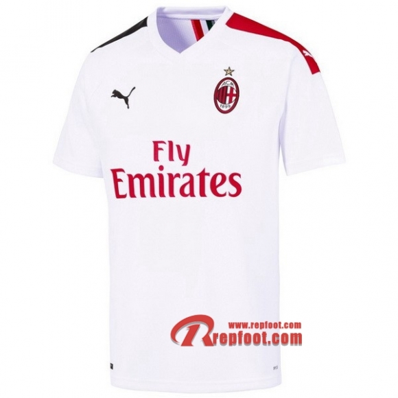Maillot AC Milan Blanc Exterieur 2019 2020 Nouveau