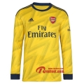 Maillot De Foot Arsenal FC Manches Longues Jaune Exterieur 2019 2020 Nouveau