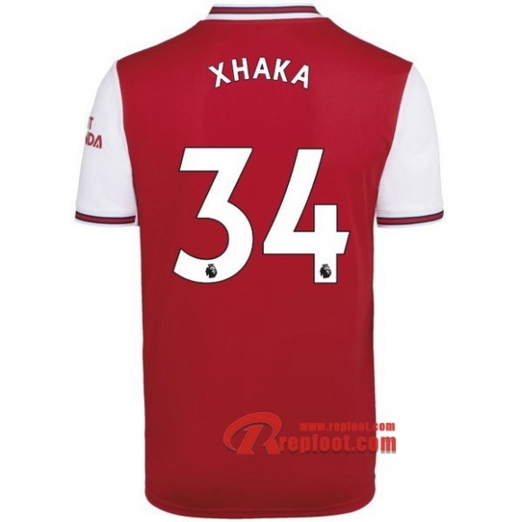 Maillot Arsenal FC No.34 Xhaka Rouge Domicile 2019 2020 Nouveau