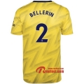 Maillot Arsenal FC No.2 Bellerin Jaune Exterieur 2019 2020 Nouveau