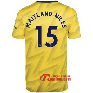 Maillot Arsenal FC No.20 Mustafi Jaune Exterieur 2019 2020 Nouveau