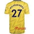 Maillot Arsenal FC No.8 D.Ceballos Jaune Exterieur 2019 2020 Nouveau