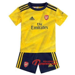 Ensemble Maillot De Arsenal FC Enfant Jaune Exterieur 2019 2020 Nouveau