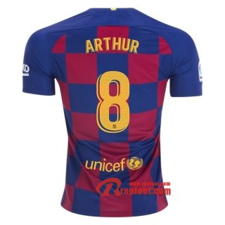 Maillot FC Barcelone No.8 Arthur Bleu Rouge Domicile 2019 2020 Nouveau