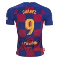 Maillot FC Barcelone No.9 Suarez Bleu Rouge Domicile 2019 2020 Nouveau