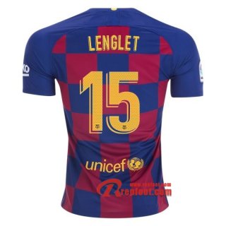 Maillot FC Barcelone No.15 Lenglet Bleu Rouge Domicile 2019 2020 Nouveau