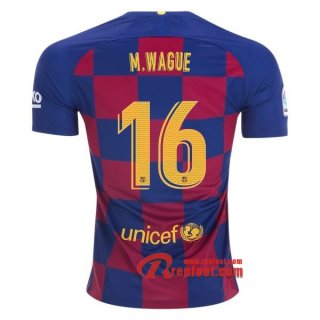 Maillot FC Barcelone No.16 Wague Bleu Rouge Domicile 2019 2020 Nouveau