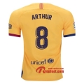 Maillot FC Barcelone No.8 Arthur Jaune Exterieur 2019 2020 Nouveau