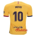 Maillot FC Barcelone No.10 Messi Jaune Exterieur 2019 2020 Nouveau