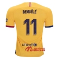 Maillot FC Barcelone No.11 O.Dembele Jaune Exterieur 2019 2020 Nouveau