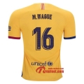 Maillot FC Barcelone No.16 Wague Jaune Exterieur 2019 2020 Nouveau