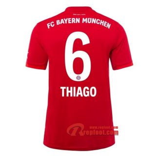 Maillot Bayern Munich No.6 Thiago Rouge Domicile 2019 2020 Nouveau