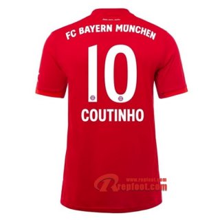 Maillot Bayern Munich No.10 Coutinho Rouge Domicile 2019 2020 Nouveau