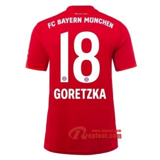 Maillot Bayern Munich No.18 Goretzka Rouge Domicile 2019 2020 Nouveau
