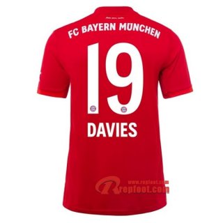 Maillot Bayern Munich No.19 Davies Rouge Domicile 2019 2020 Nouveau