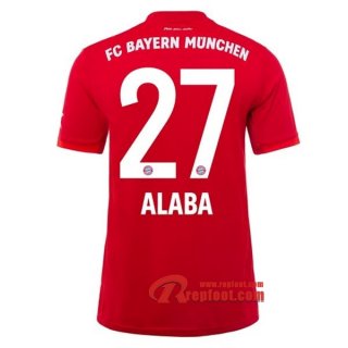 Maillot Bayern Munich No.27 Alaba Rouge Domicile 2019 2020 Nouveau