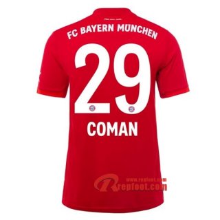 Maillot Bayern Munich No.29 Coman Rouge Domicile 2019 2020 Nouveau