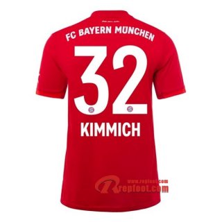 Maillot Bayern Munich No.32 Kimmich Rouge Domicile 2019 2020 Nouveau