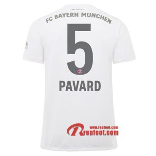 Maillot Bayern Munich No.5 Pavard Blanc Exterieur 2019 2020 Nouveau