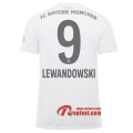 Maillot Bayern Munich No.9 Lewandowski Blanc Exterieur 2019 2020 Nouveau