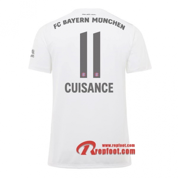 Maillot Bayern Munich No.11 Cuisance Blanc Exterieur 2019 2020 Nouveau
