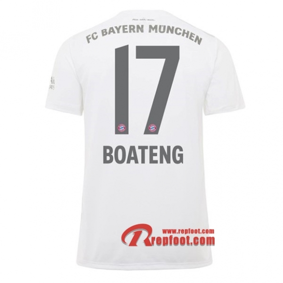 Maillot Bayern Munich No.17 Boateng Blanc Exterieur 2019 2020 Nouveau