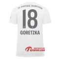 Maillot Bayern Munich No.18 Goretzka Blanc Exterieur 2019 2020 Nouveau  Maillot Bayern Munich No.18 Goretzka Blanc Exterieur 2019 2020 Nouveau