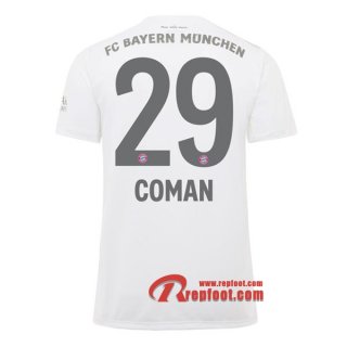 Maillot Bayern Munich No.29 Coman Blanc Exterieur 2019 2020 Nouveau