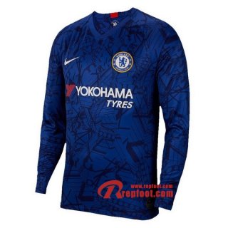 Maillot De Foot Chelsea FC Manches Longues Bleu Domicile 2019 2020 Nouveau