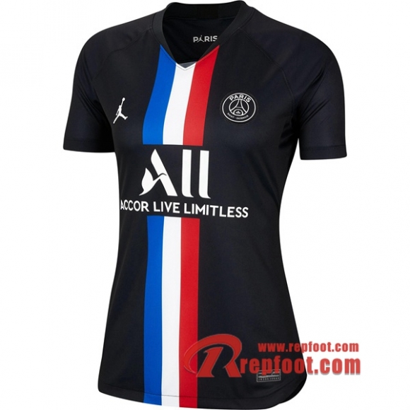 Maillots de Foot Paris PSG X Jordan Femme Quatrieme 2019 2020 Nouveau