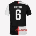 Maillot Juventus Turin No.6 Khedira Blanc Noir Domicile 2019 2020 Nouveau