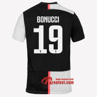 Maillot Juventus Turin No.19 Bonucci Blanc Noir Domicile 2019 2020 Nouveau