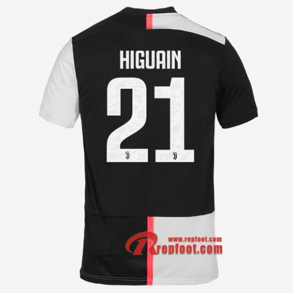 Maillot Juventus Turin No.21 Higuain Blanc Noir Domicile 2019 2020 Nouveau